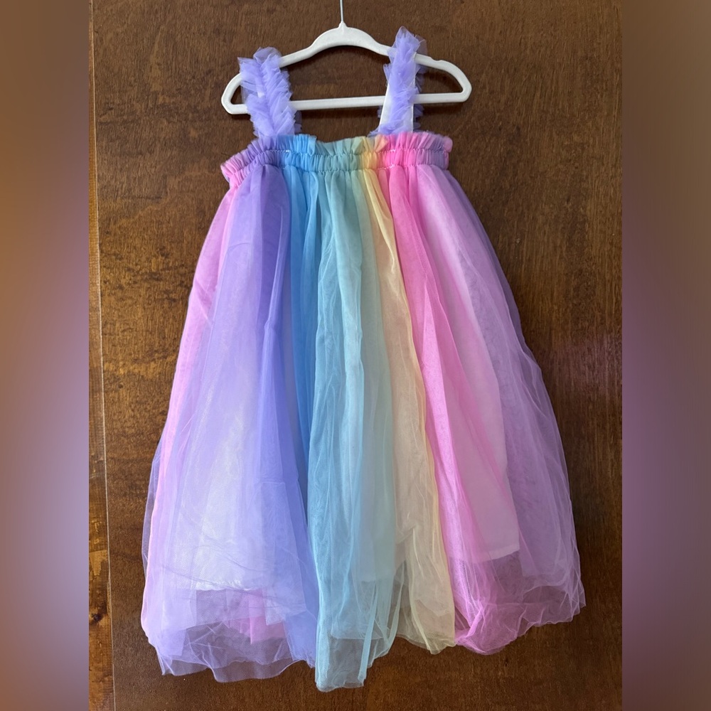 Lola and the boys are 4 rainbow tulle dress